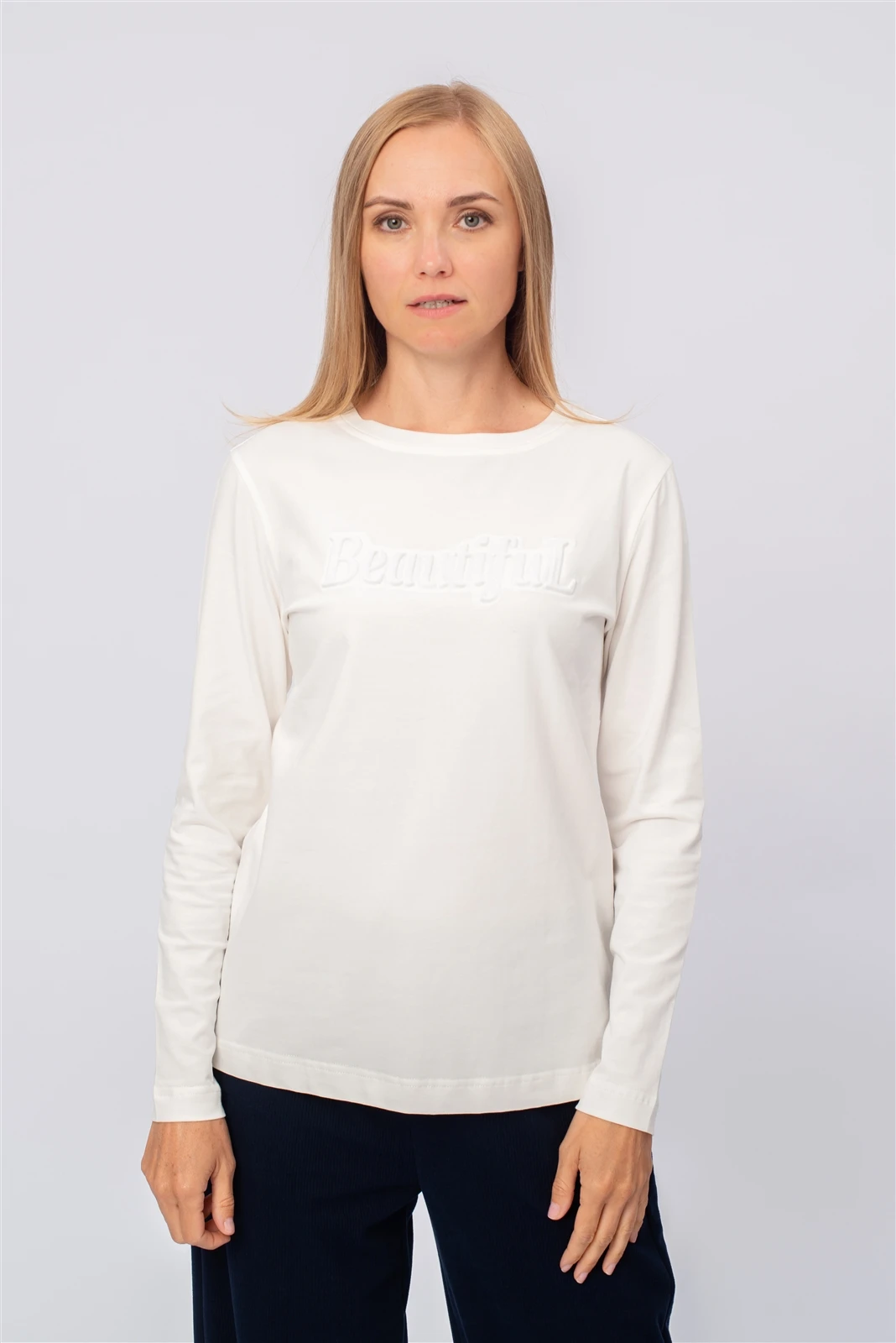 Футболка женская 1121.XPE Тиснение оптом от производителя Ledinika