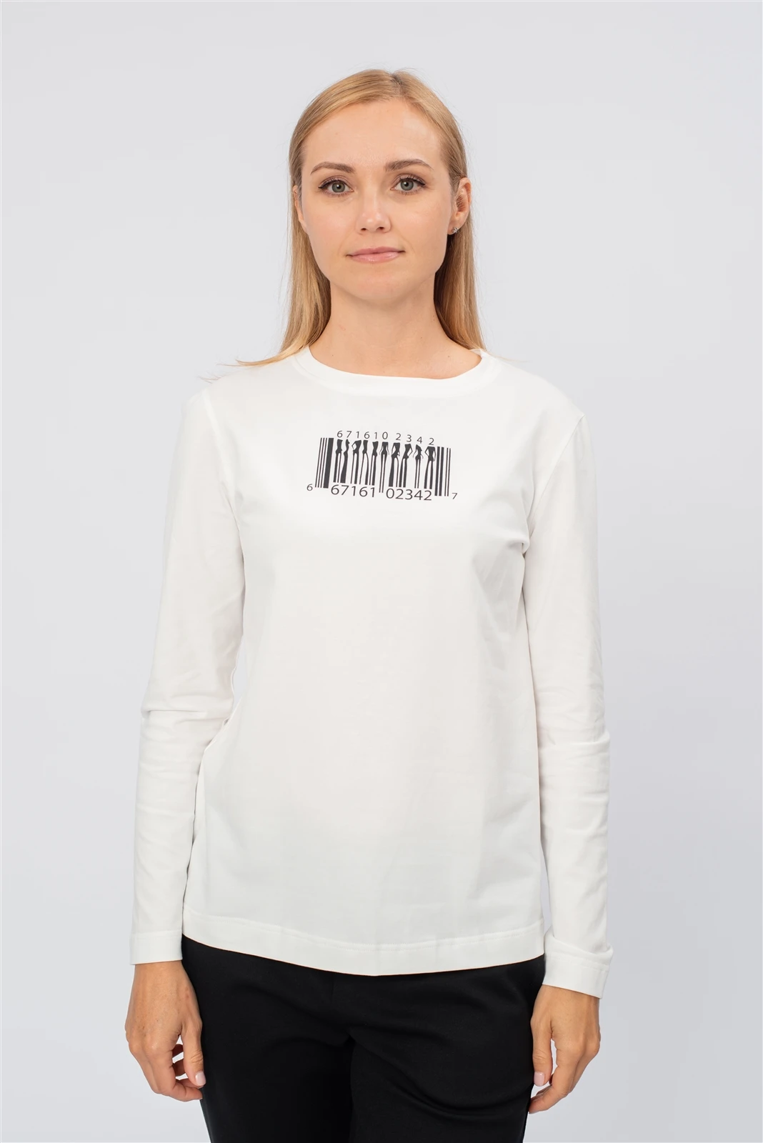 Футболка с длинным рукавом женская 1121.XPE Печать оптом от производителя Ledinika