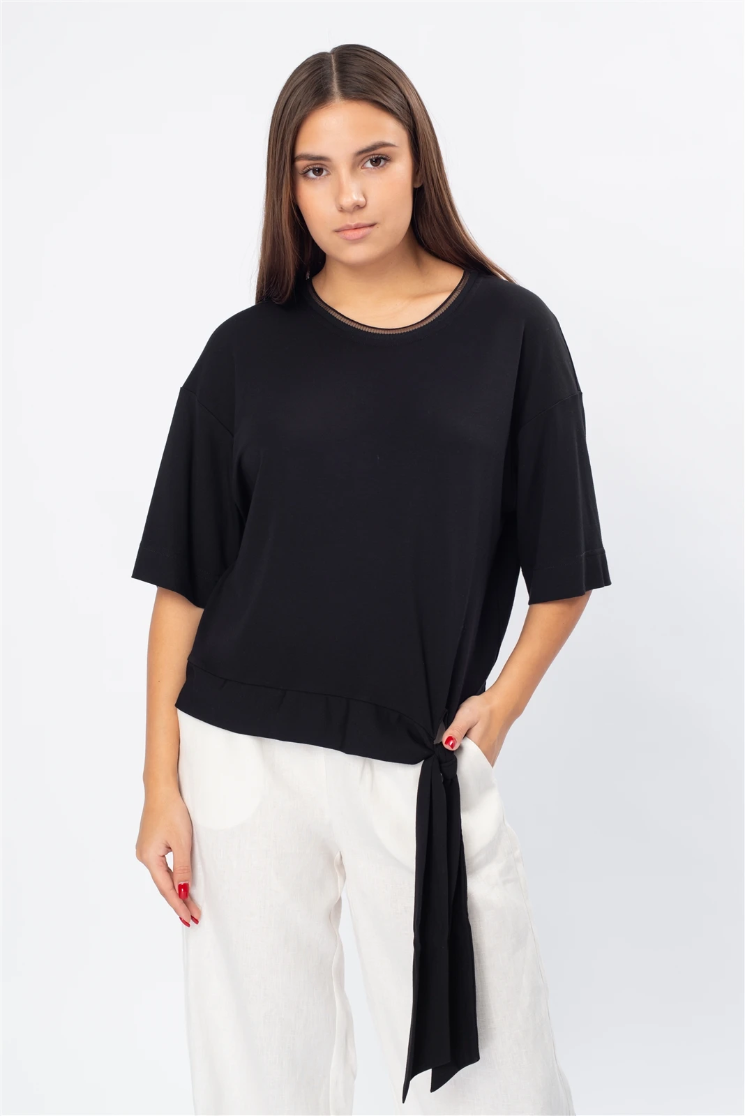 Блузка женская 6042.AKT оптом от производителя Ledinika